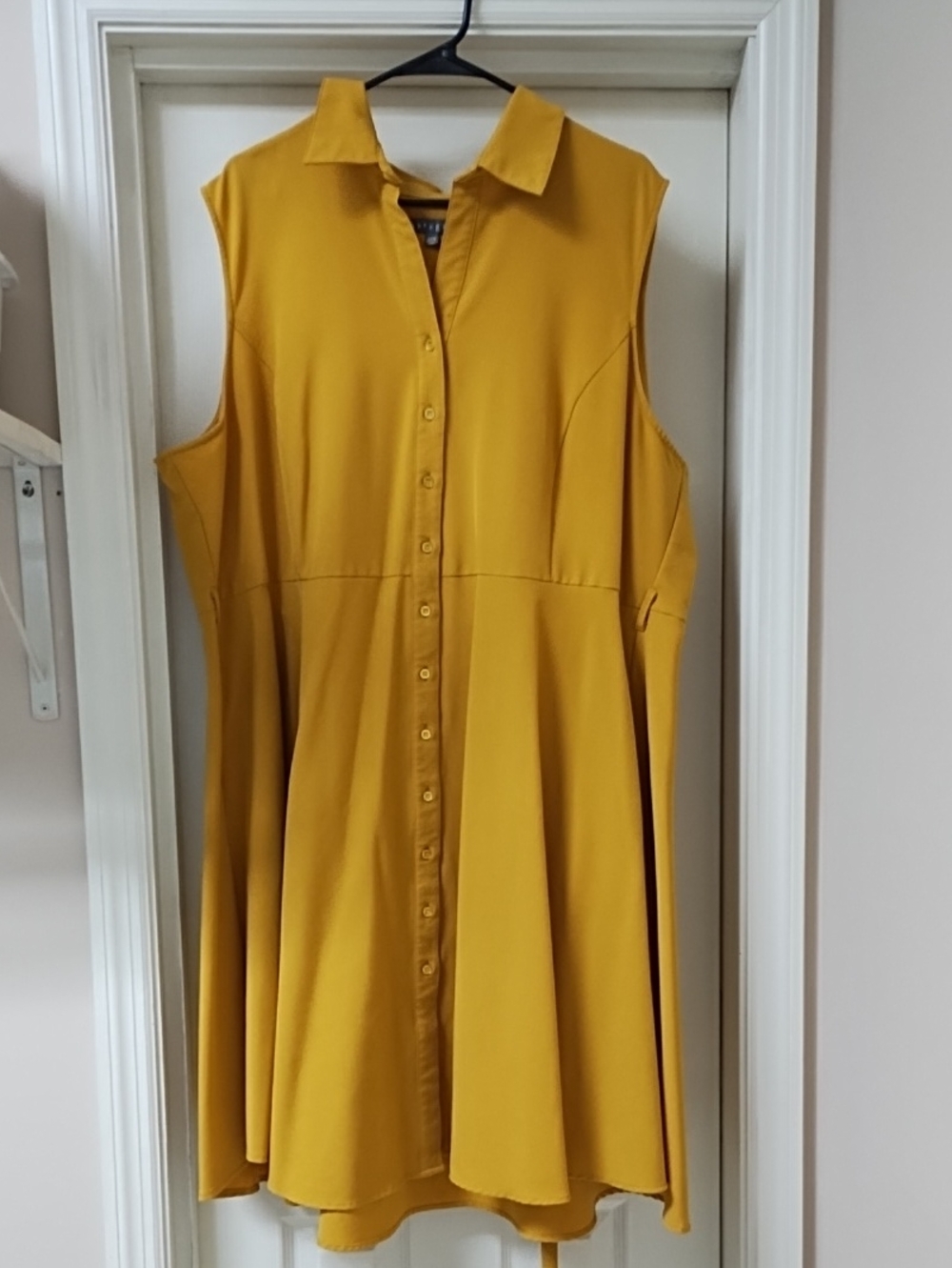PLUS 24W Sharagano Sleeveless Shirt Dress With POCKETS